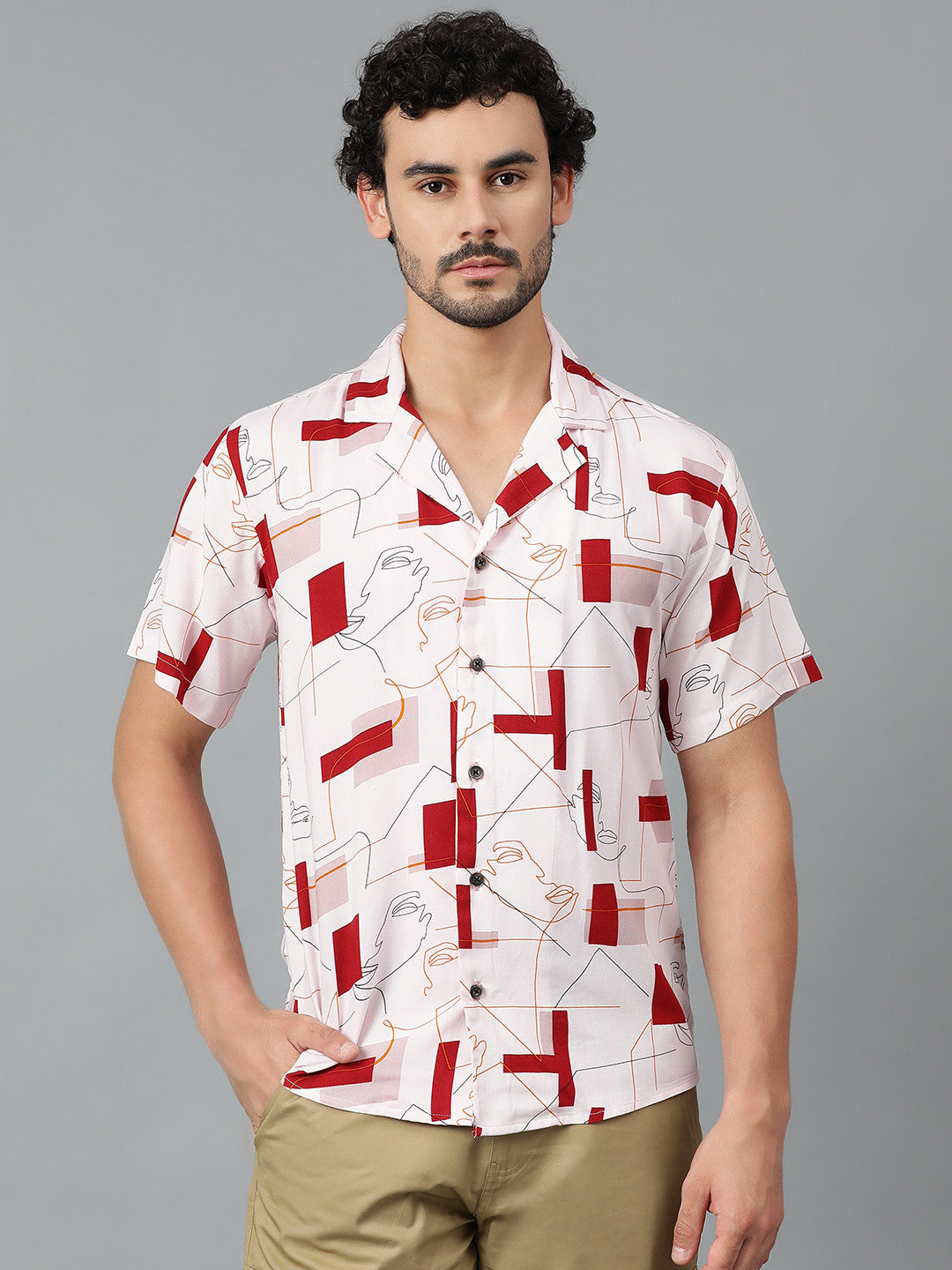 KOTTY Men Printed Casual Multicolor Shirt 