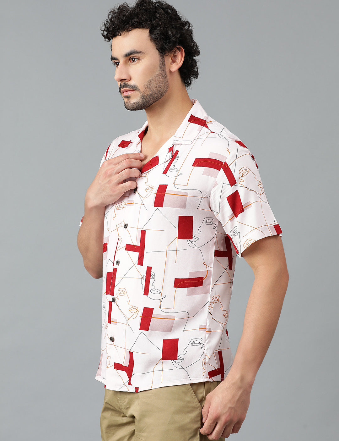 KOTTY Men Printed Casual Multicolor Shirt 