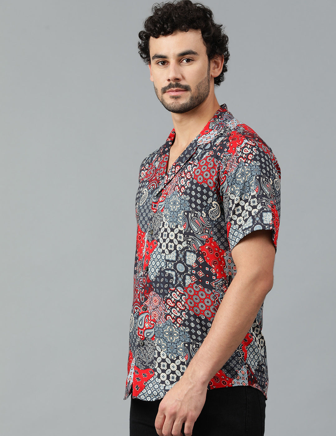 KOTTY Men Printed Casual Multicolor Shirt 
