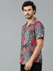 KOTTY Men Printed Casual Multicolor Shirt 