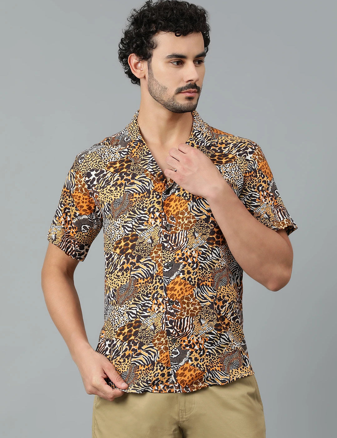KOTTY Men Printed Casual Multicolor Shirt 