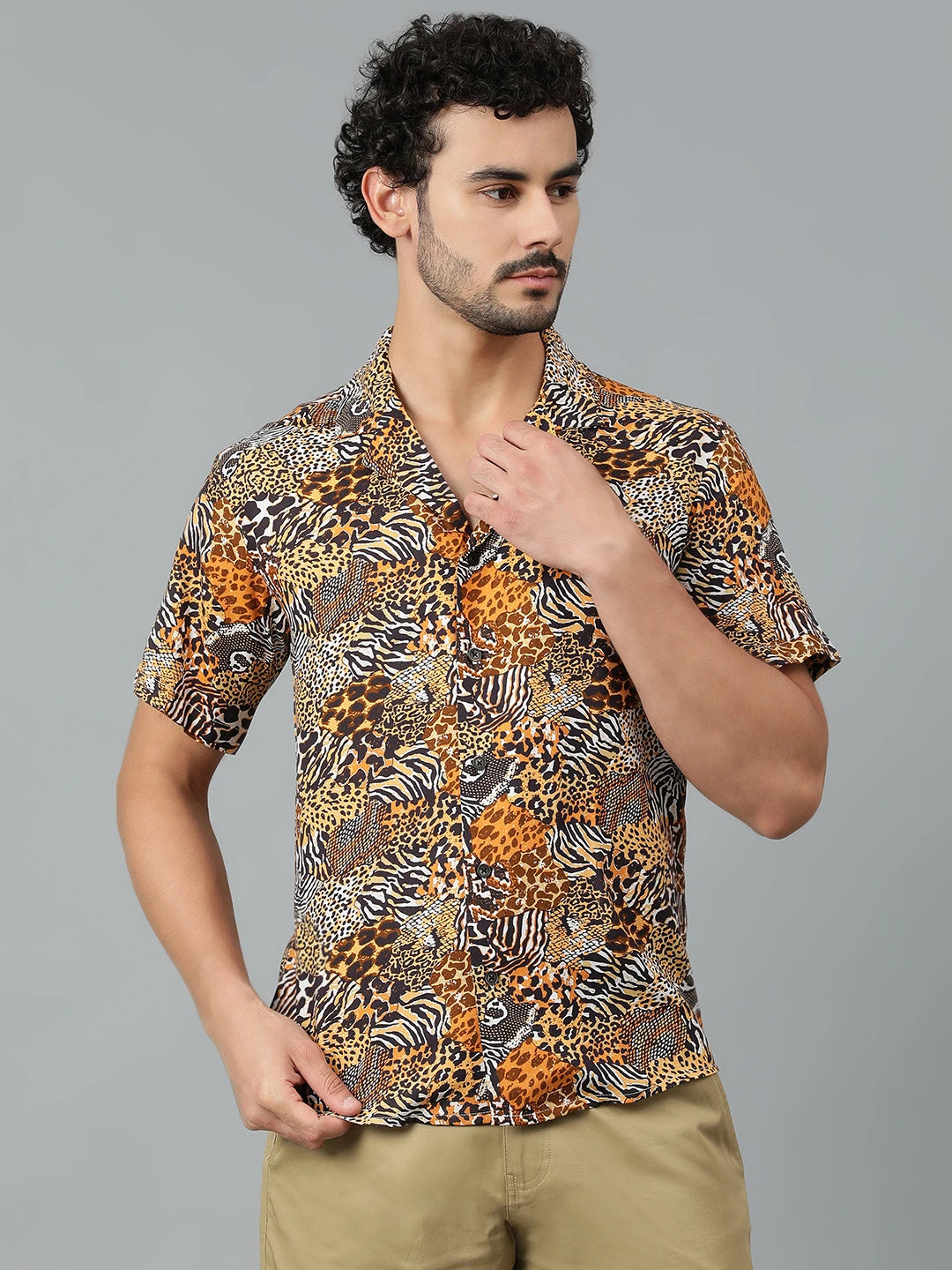 KOTTY Men Printed Casual Multicolor Shirt 