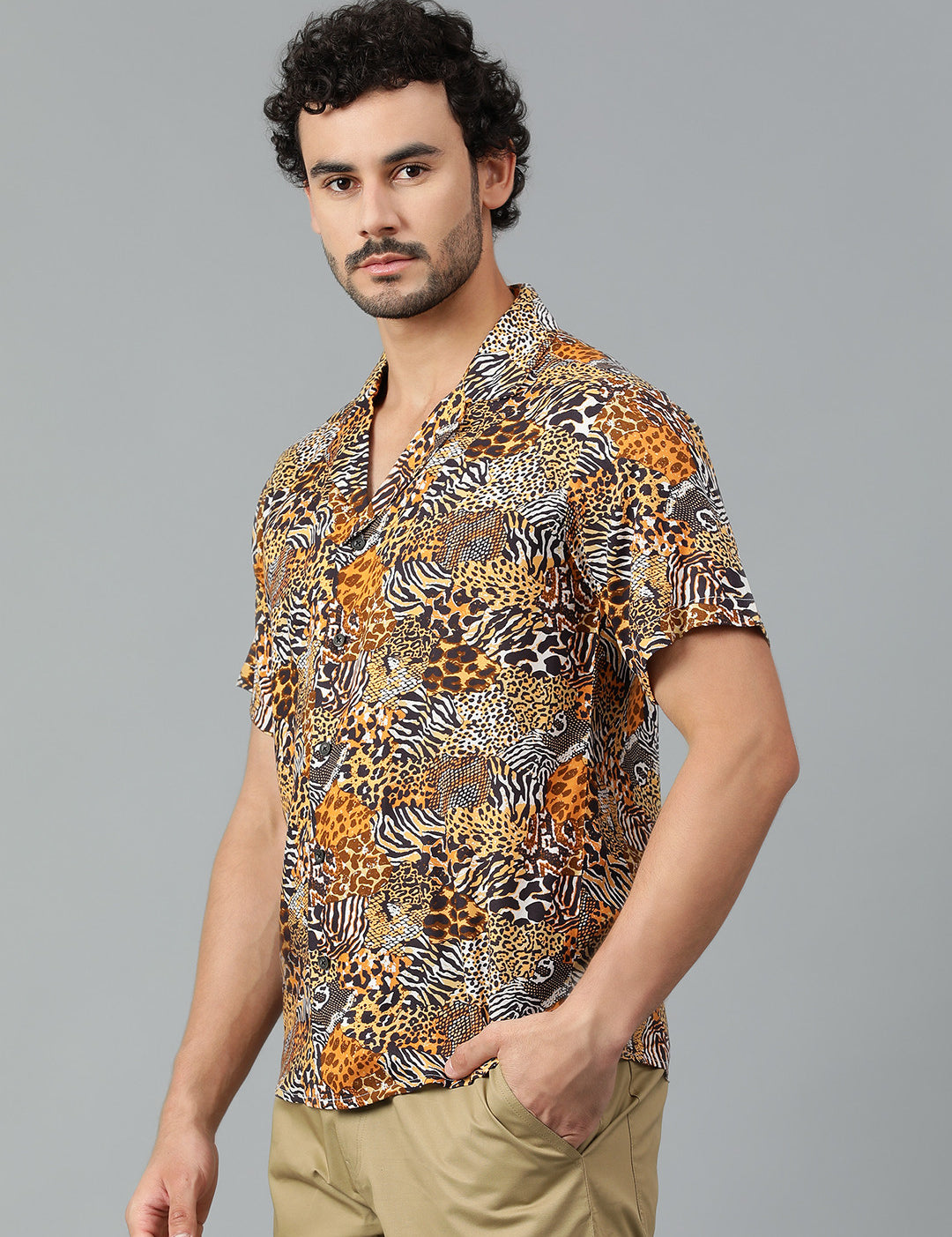 KOTTY Men Printed Casual Multicolor Shirt 