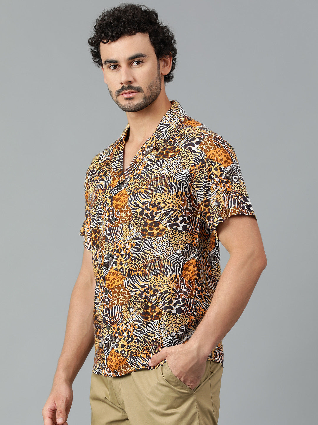 KOTTY Men Printed Casual Multicolor Shirt 
