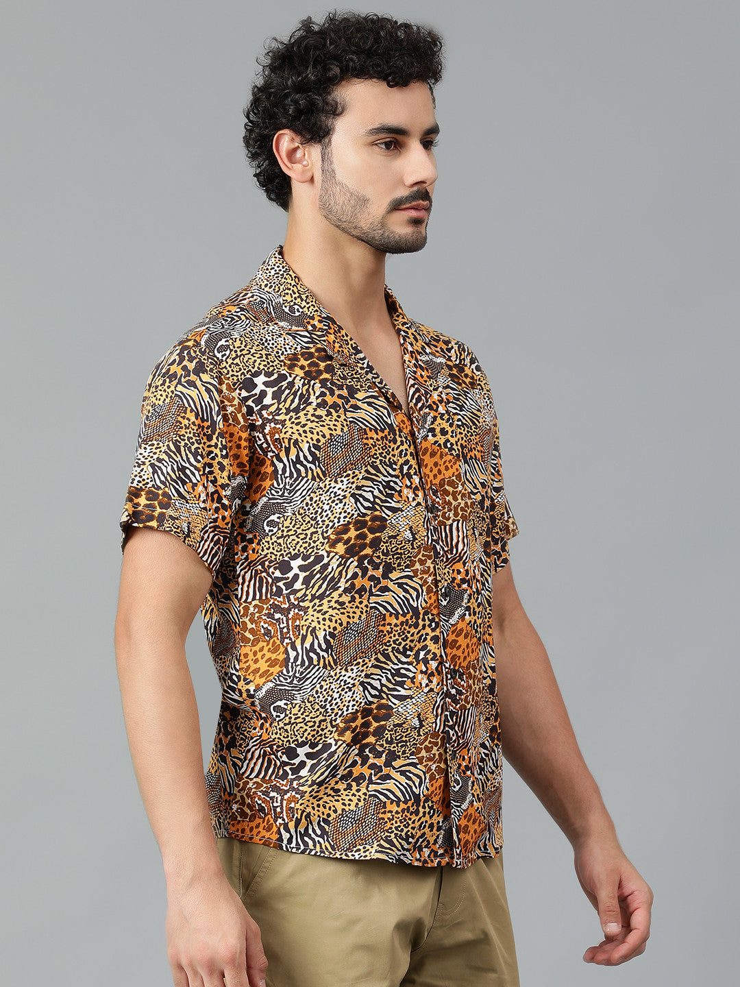 KOTTY Men Printed Casual Multicolor Shirt 