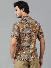 KOTTY Men Printed Casual Multicolor Shirt 