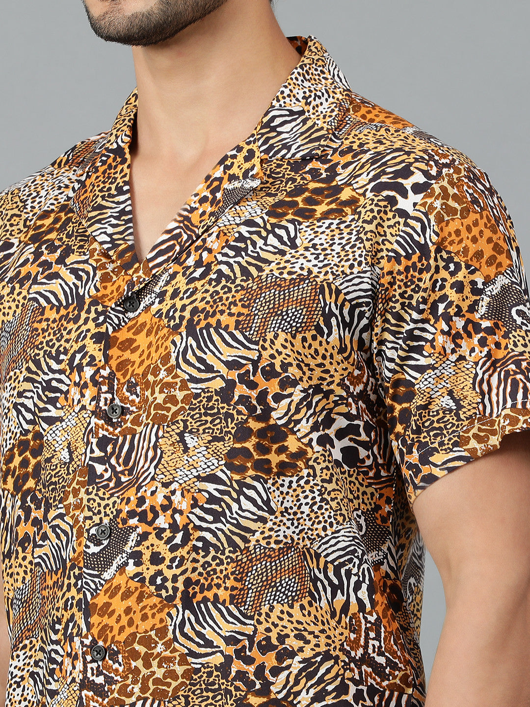 KOTTY Men Printed Casual Multicolor Shirt 