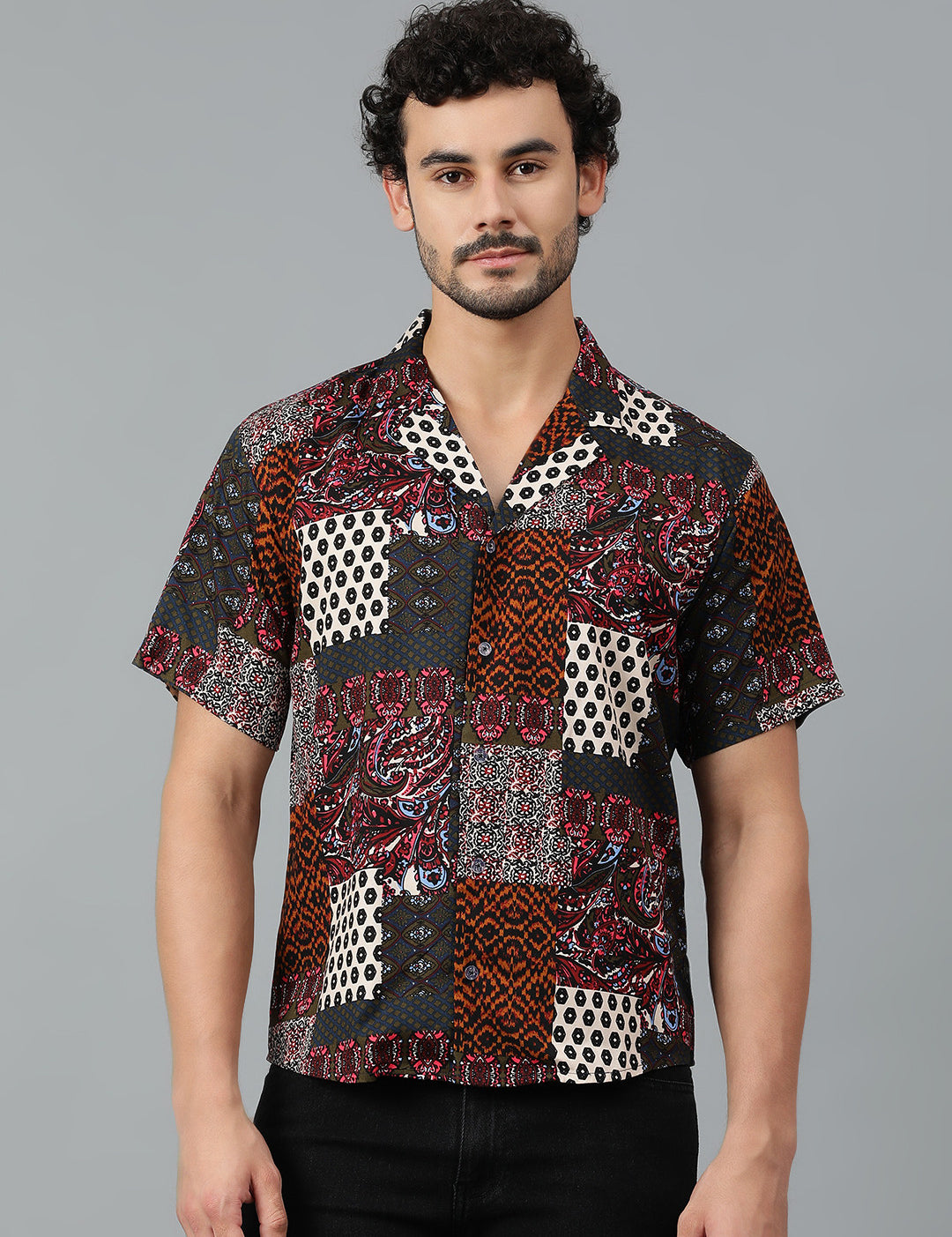 KOTTY Men Printed Casual Multicolor Shirt 