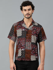 KOTTY Men Printed Casual Multicolor Shirt 