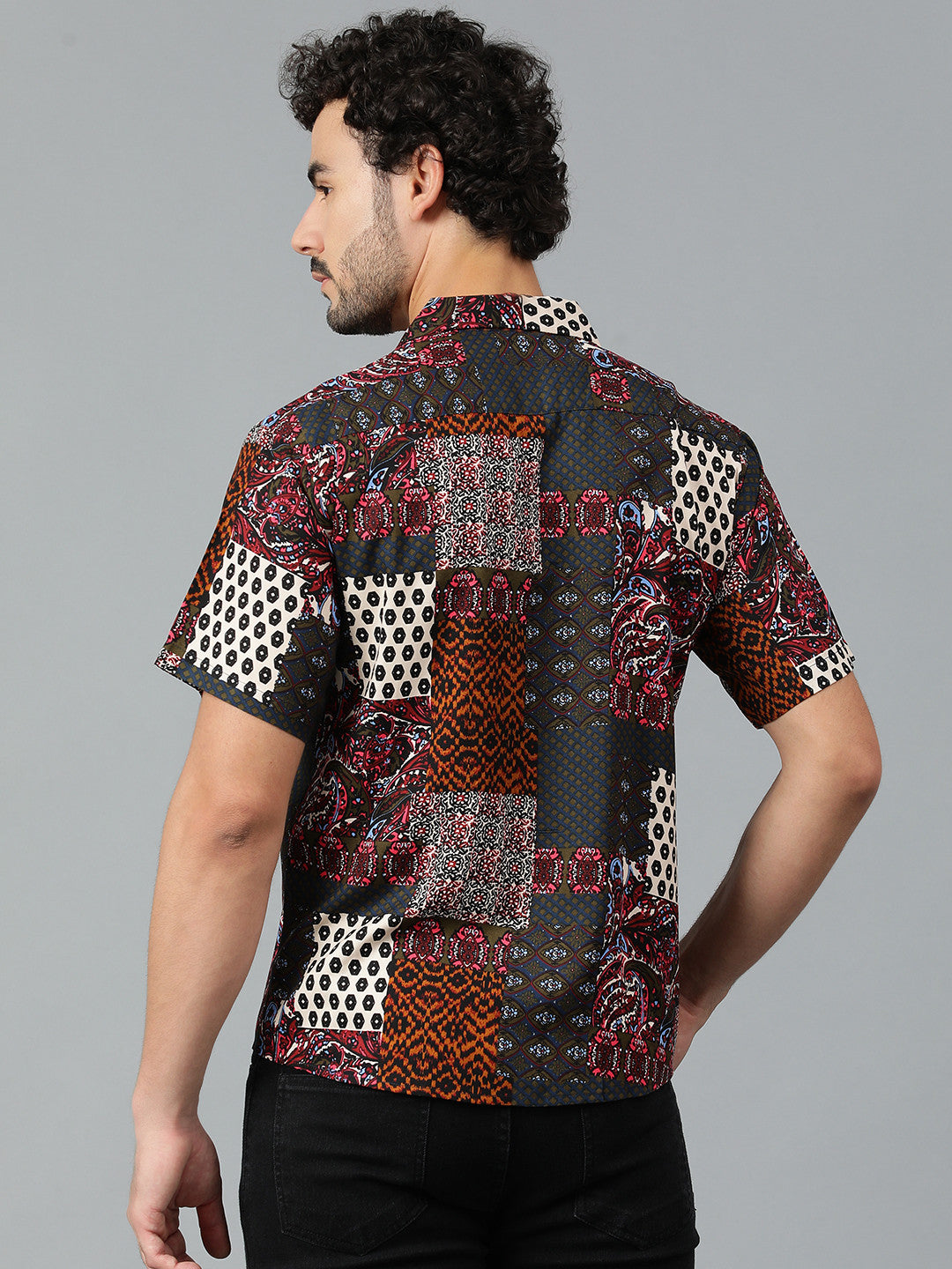 KOTTY Men Printed Casual Multicolor Shirt 