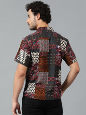 KOTTY Men Printed Casual Multicolor Shirt 