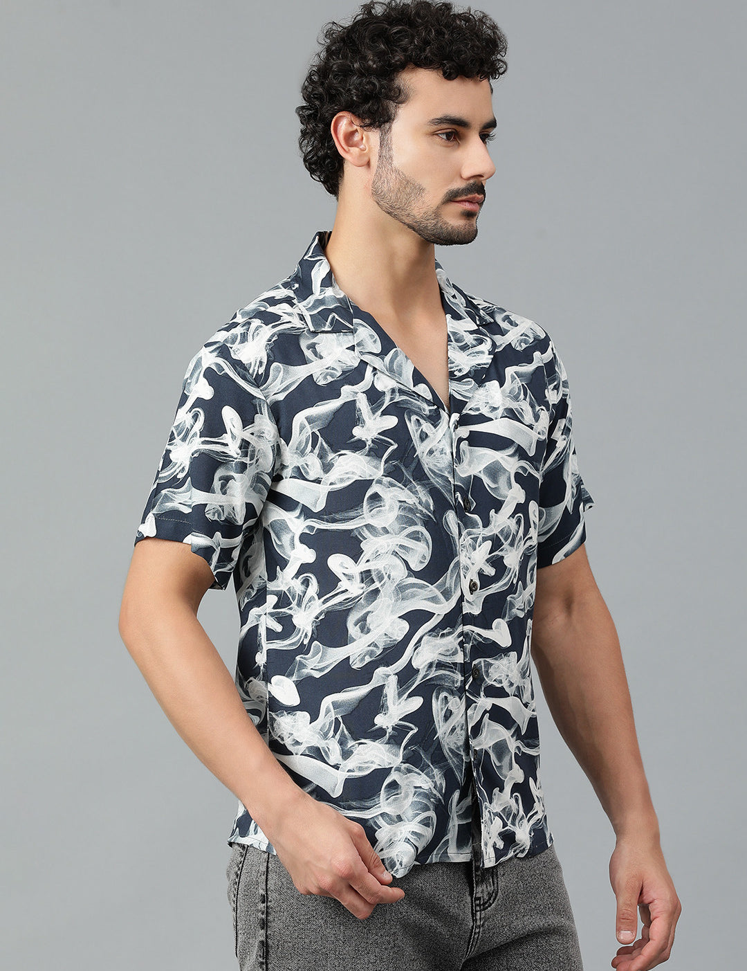 KOTTY Men Printed Casual Multicolor Shirt 
