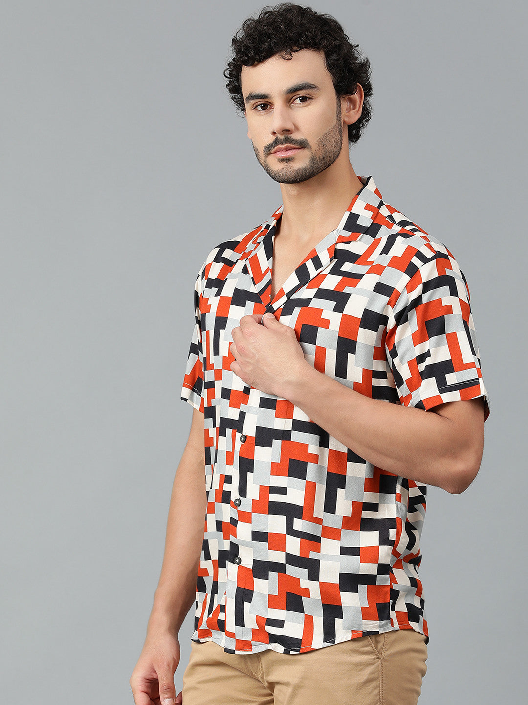 KOTTY Men Printed Casual Multicolor Shirt 