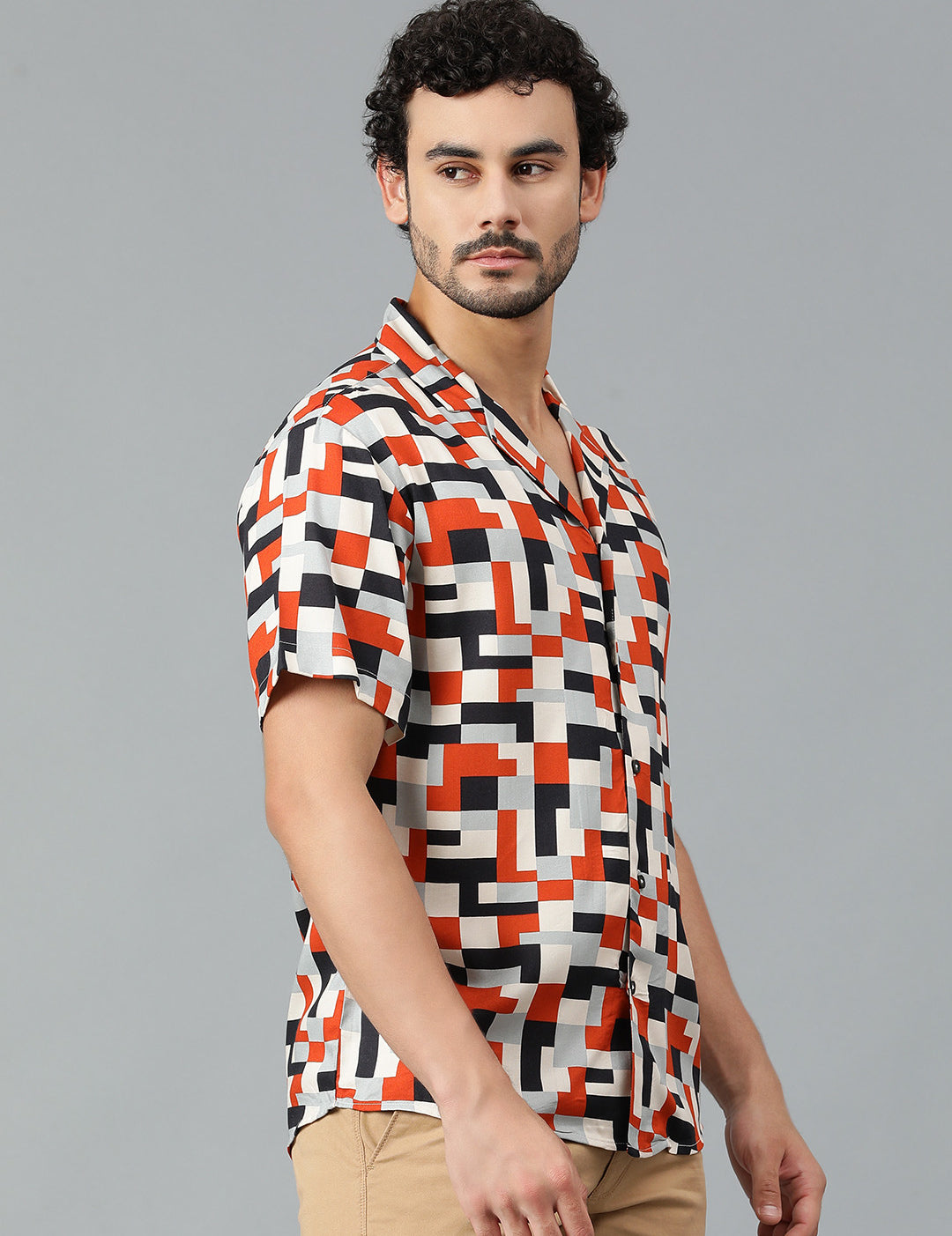 KOTTY Men Printed Casual Multicolor Shirt 