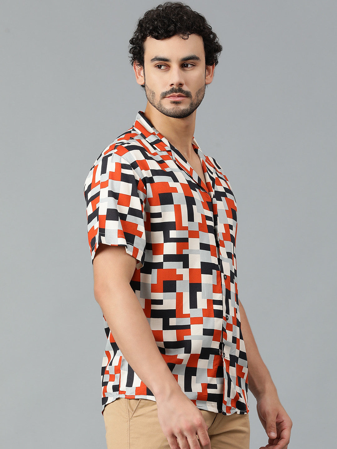 KOTTY Men Printed Casual Multicolor Shirt 