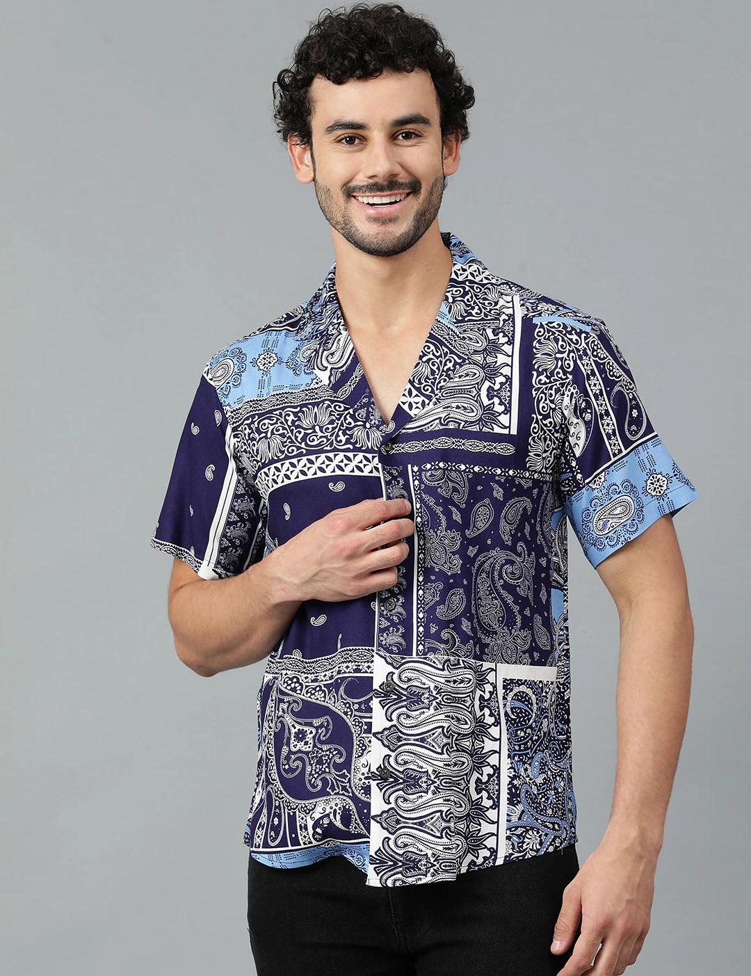 KOTTY Men Printed Casual Multicolor Shirt 