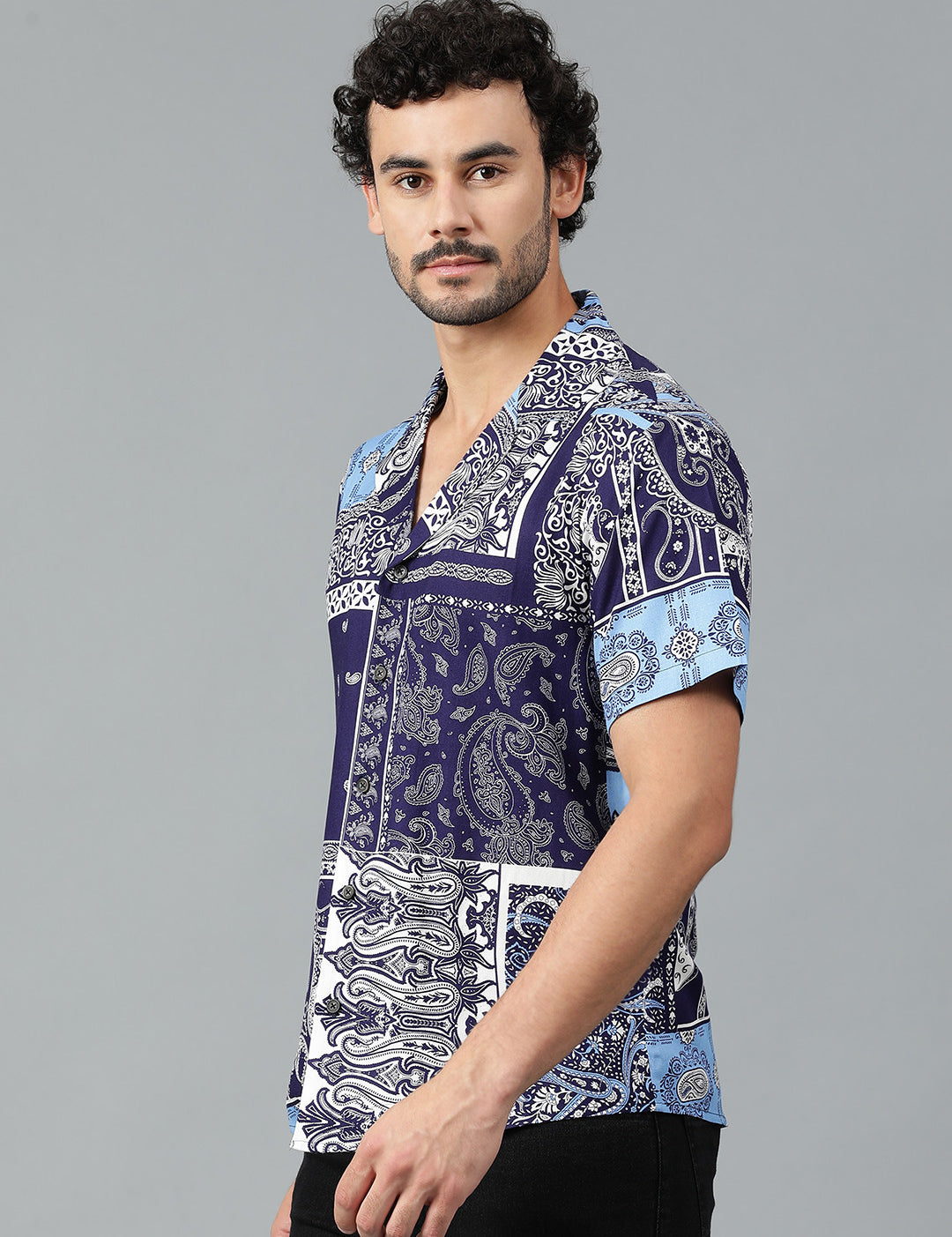 KOTTY Men Printed Casual Multicolor Shirt 