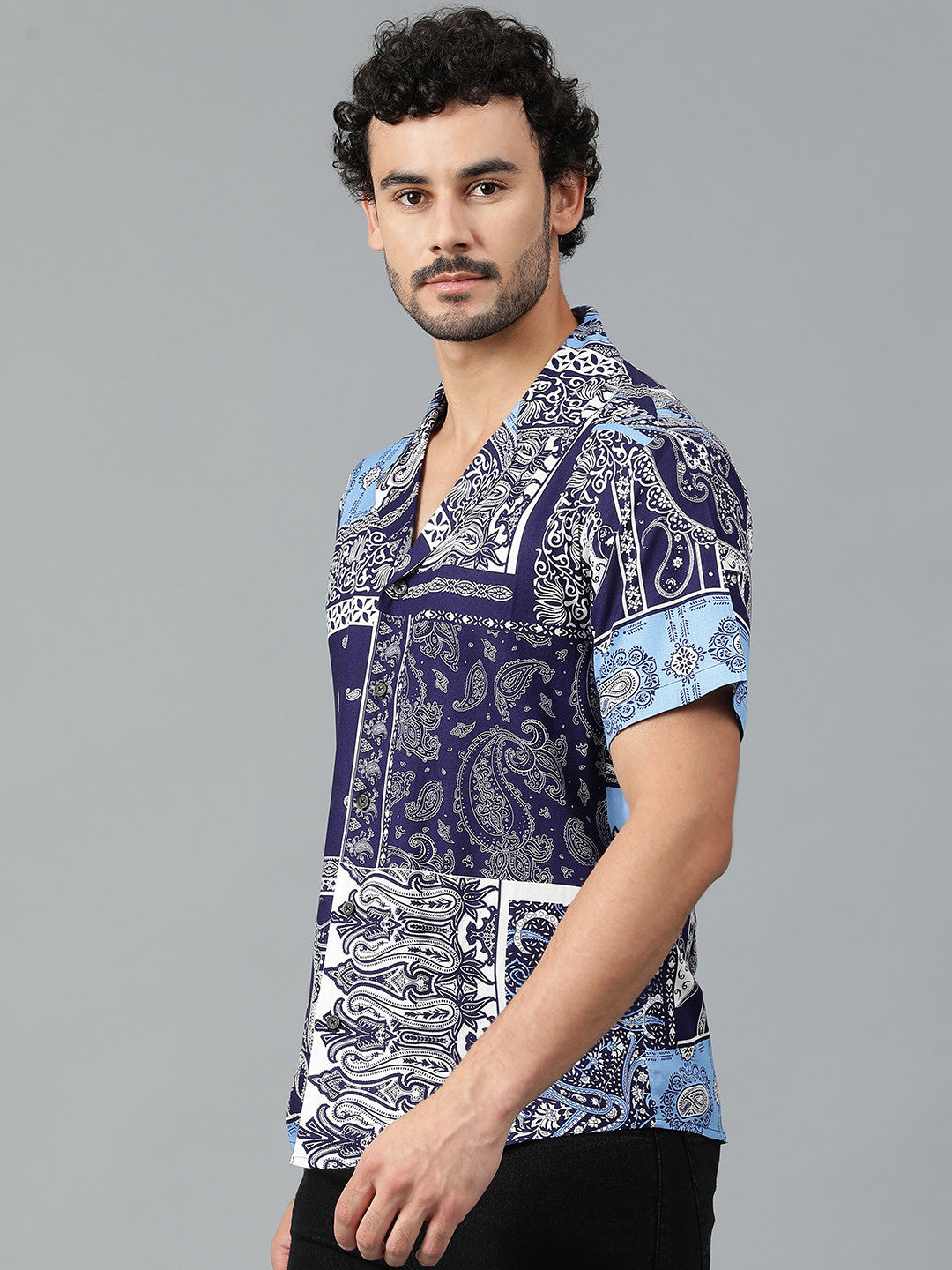 KOTTY Men Printed Casual Multicolor Shirt 