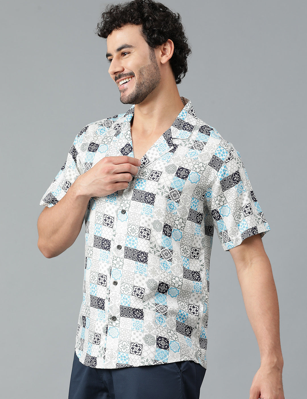 KOTTY Men Printed Casual Multicolor Shirt 
