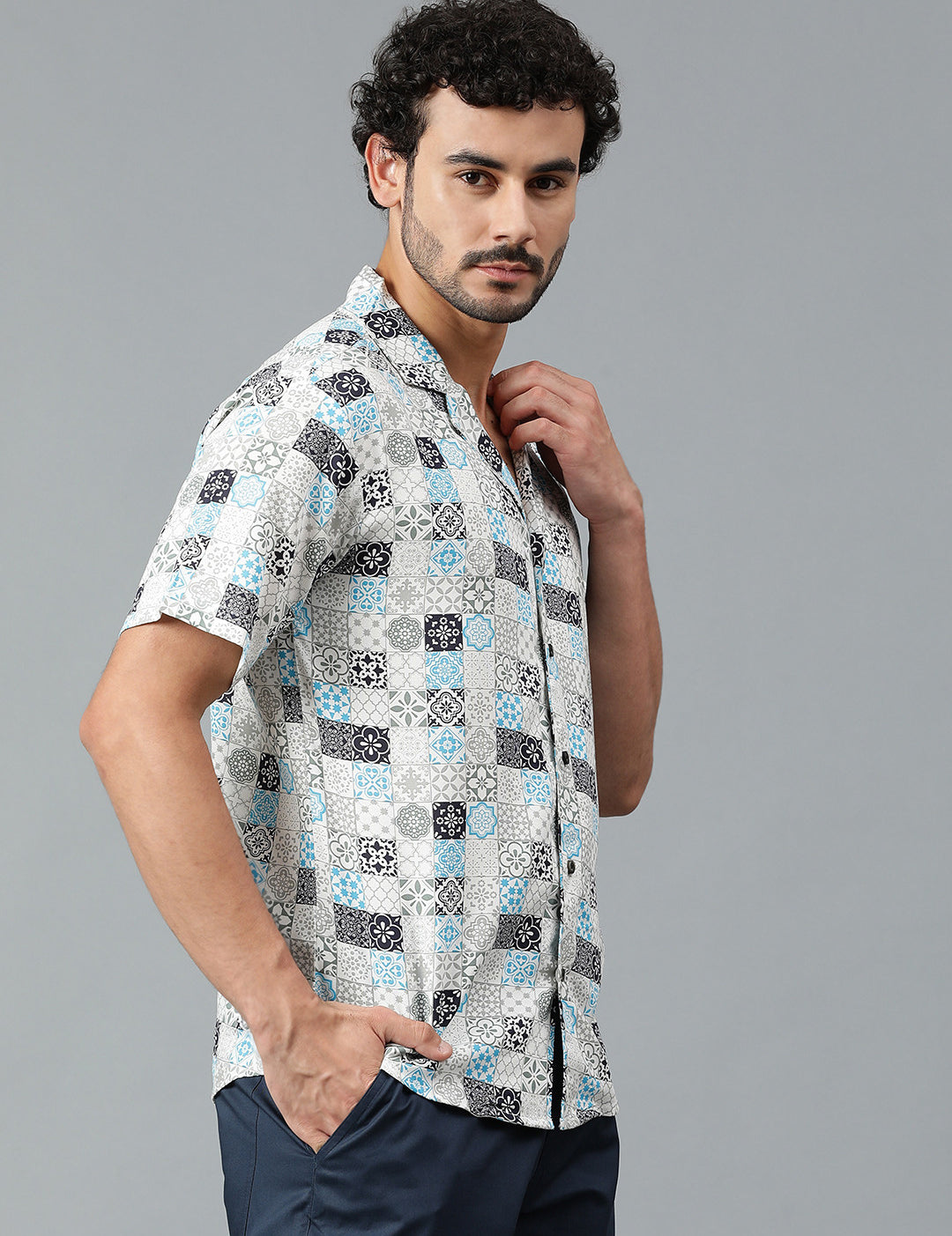 KOTTY Men Printed Casual Multicolor Shirt 