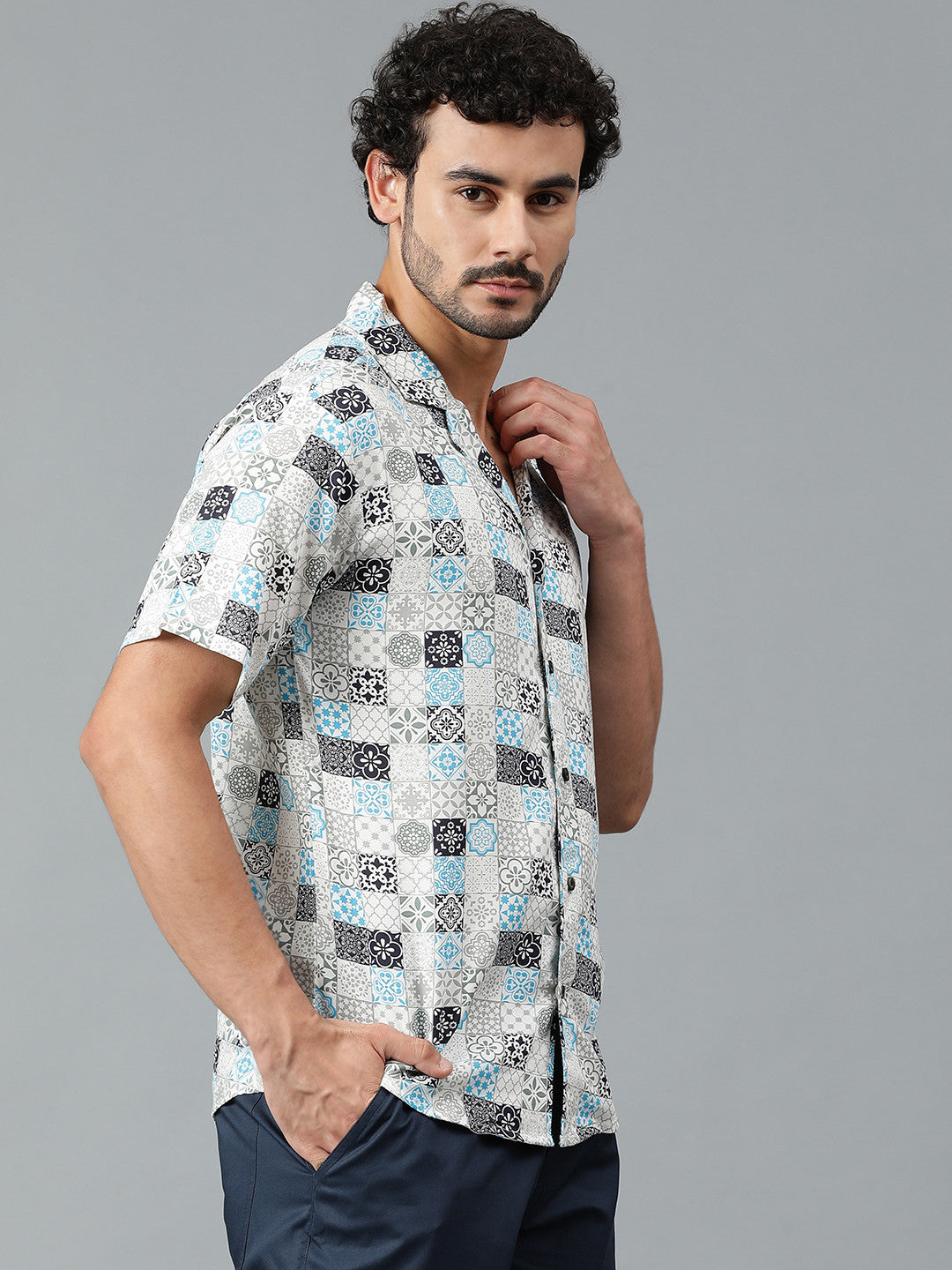 KOTTY Men Printed Casual Multicolor Shirt 