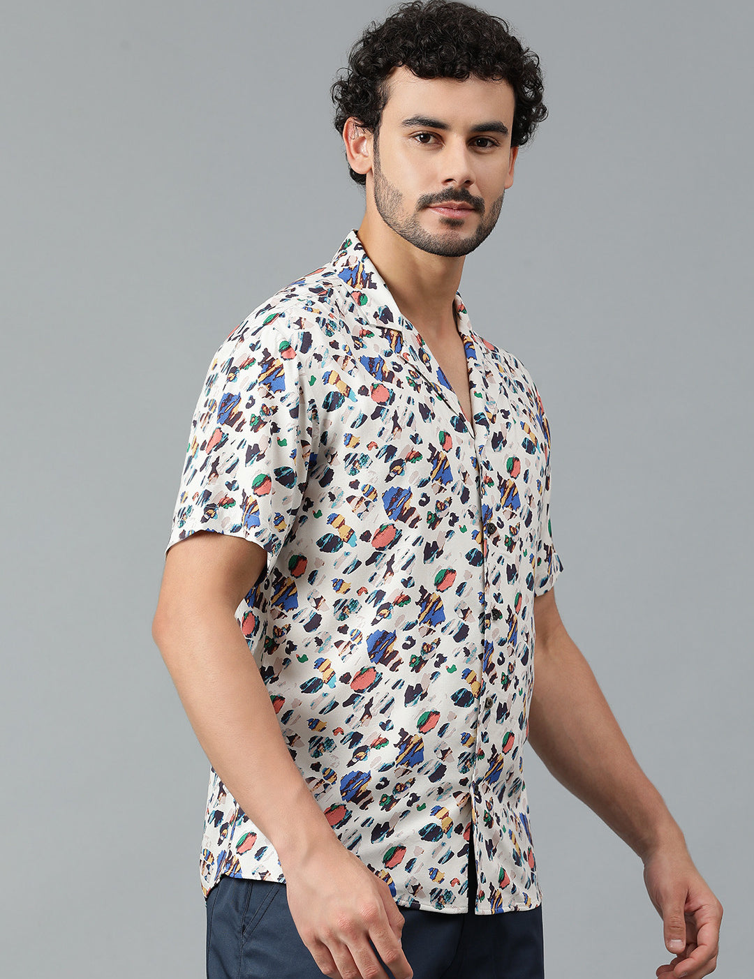 KOTTY Men Printed Casual Multicolor Shirt 
