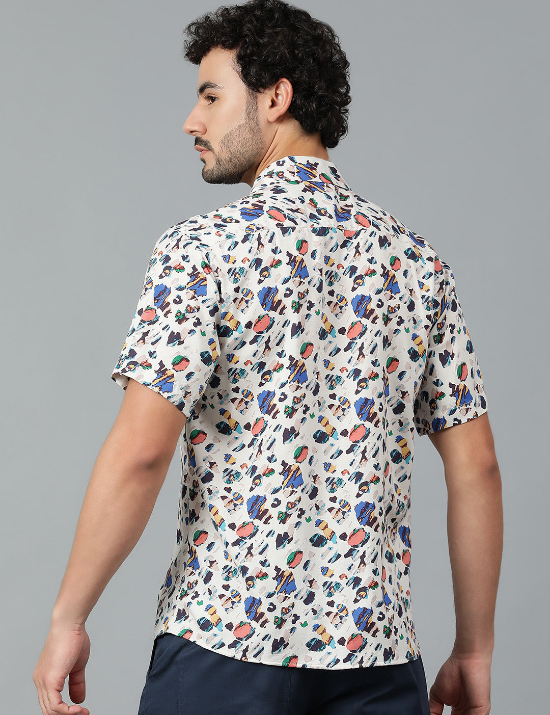 KOTTY Men Printed Casual Multicolor Shirt 