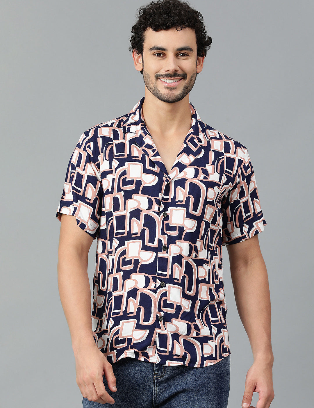 KOTTY Men Printed Casual Multicolor Shirt 