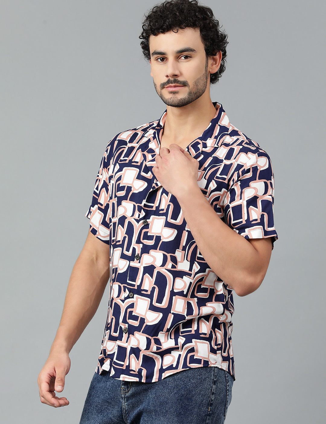 KOTTY Men Printed Casual Multicolor Shirt 