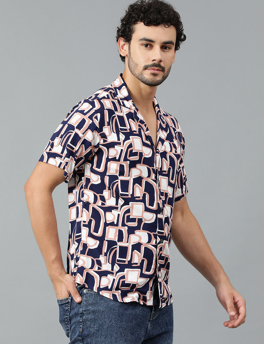 KOTTY Men Printed Casual Multicolor Shirt 