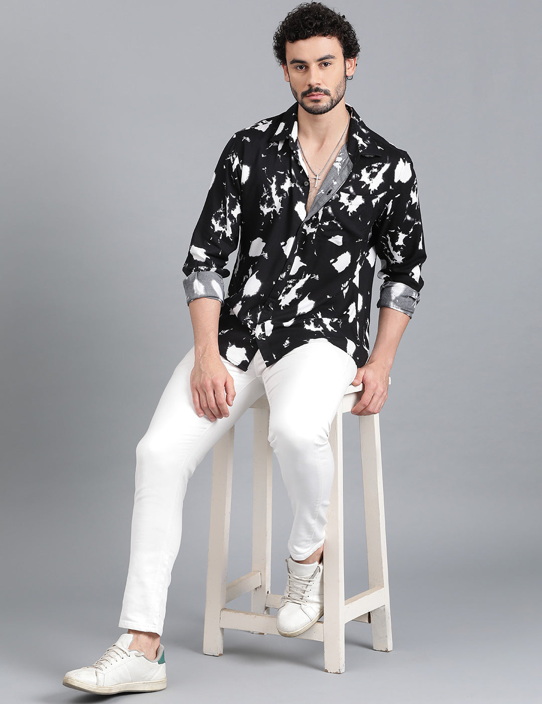 KOTTY Men Printed Casual Multicolor Shirt 