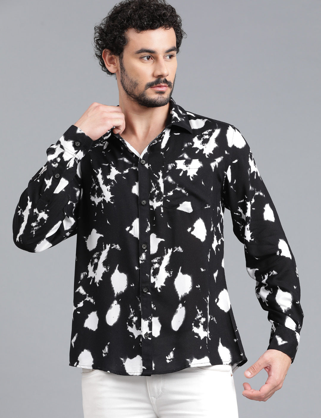 KOTTY Men Printed Casual Multicolor Shirt 