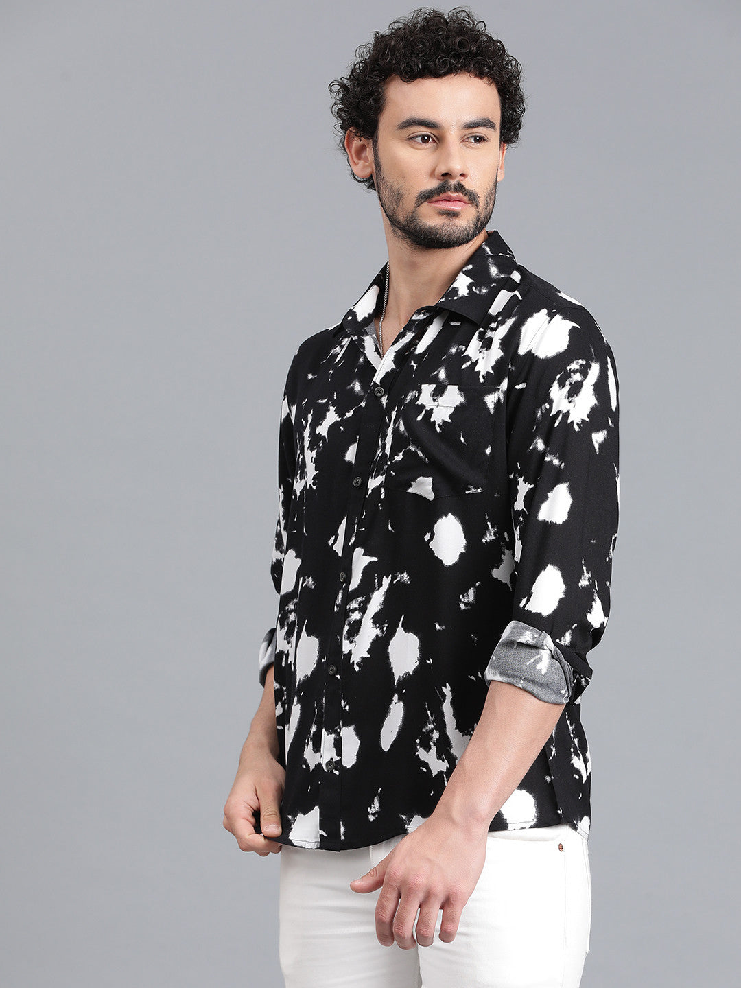 KOTTY Men Printed Casual Multicolor Shirt 