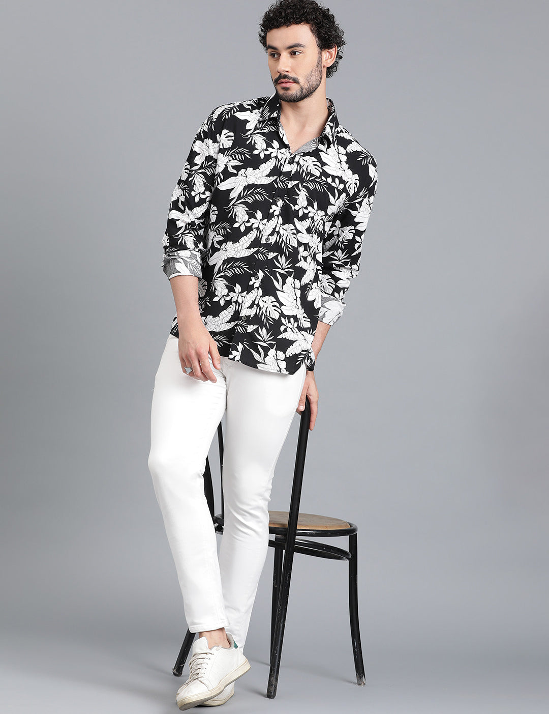KOTTY Men Printed Casual Multicolor Shirt 