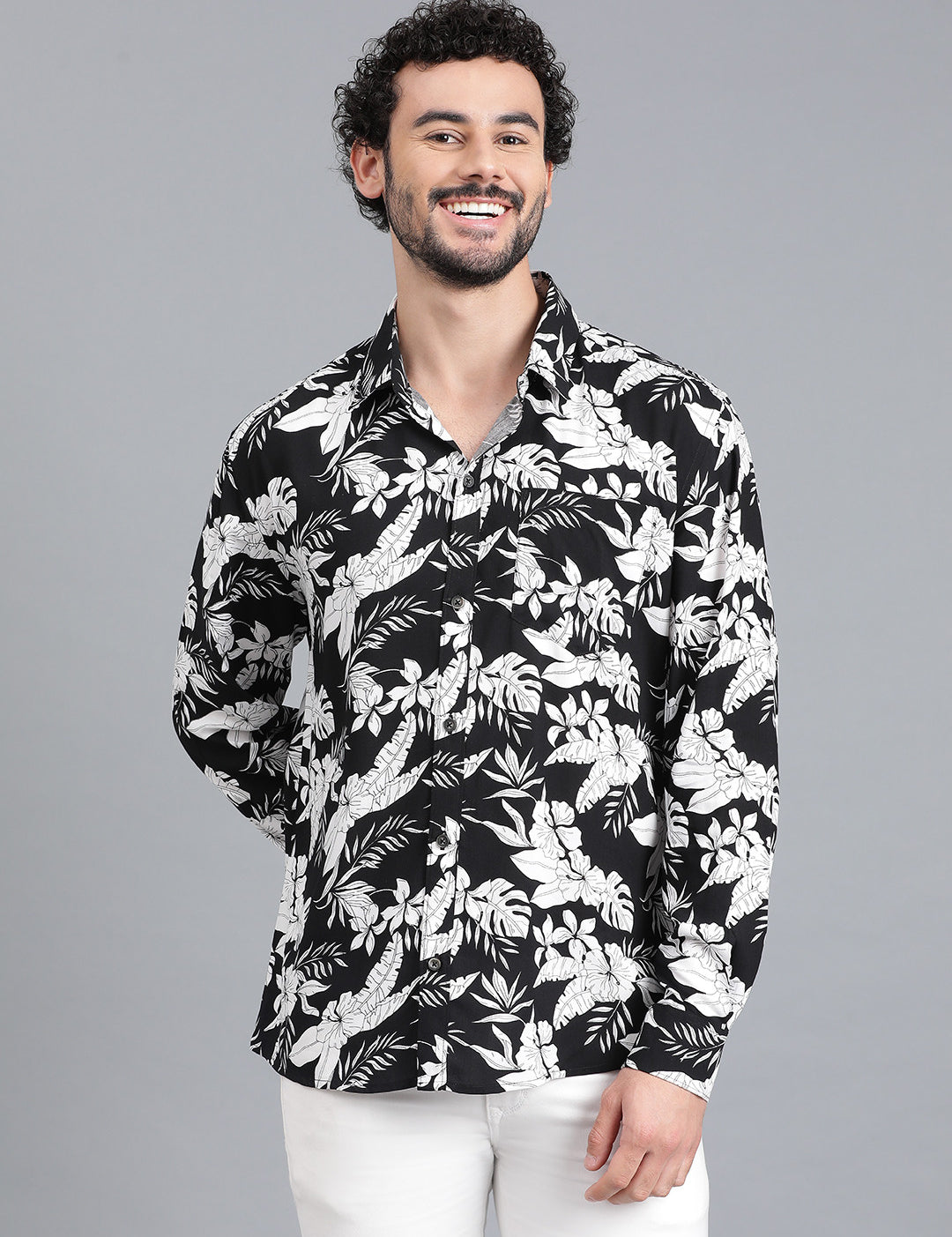 KOTTY Men Printed Casual Multicolor Shirt 