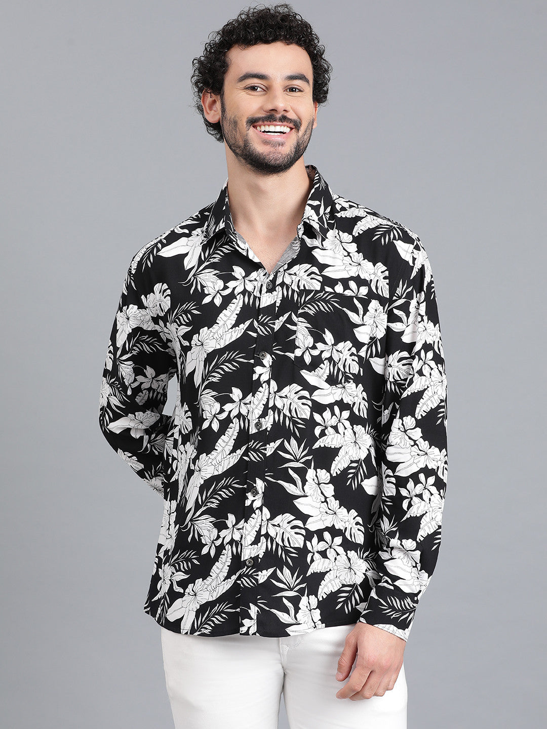 KOTTY Men Printed Casual Multicolor Shirt 