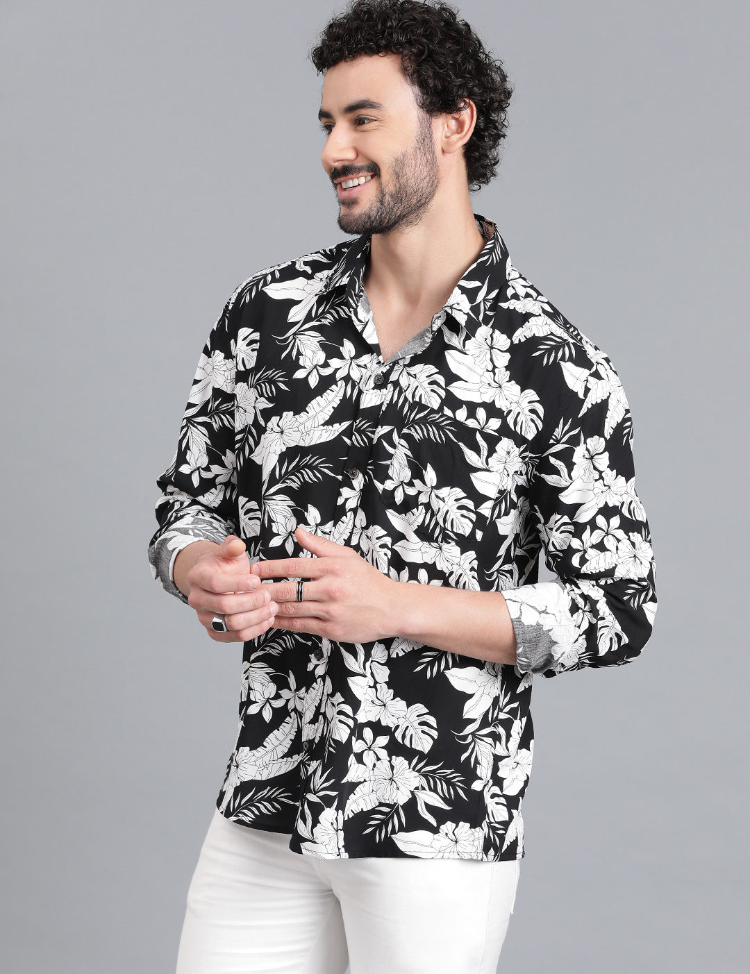 KOTTY Men Printed Casual Multicolor Shirt 