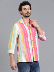 KOTTY Men Printed Casual Multicolor Shirt 