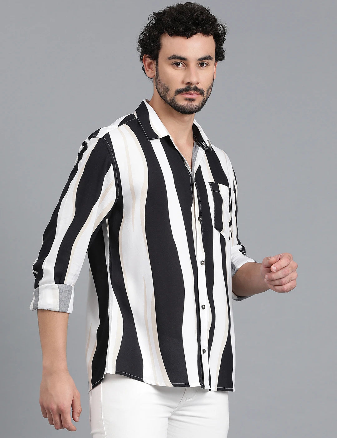 KOTTY Men Printed Casual Multicolor Shirt 