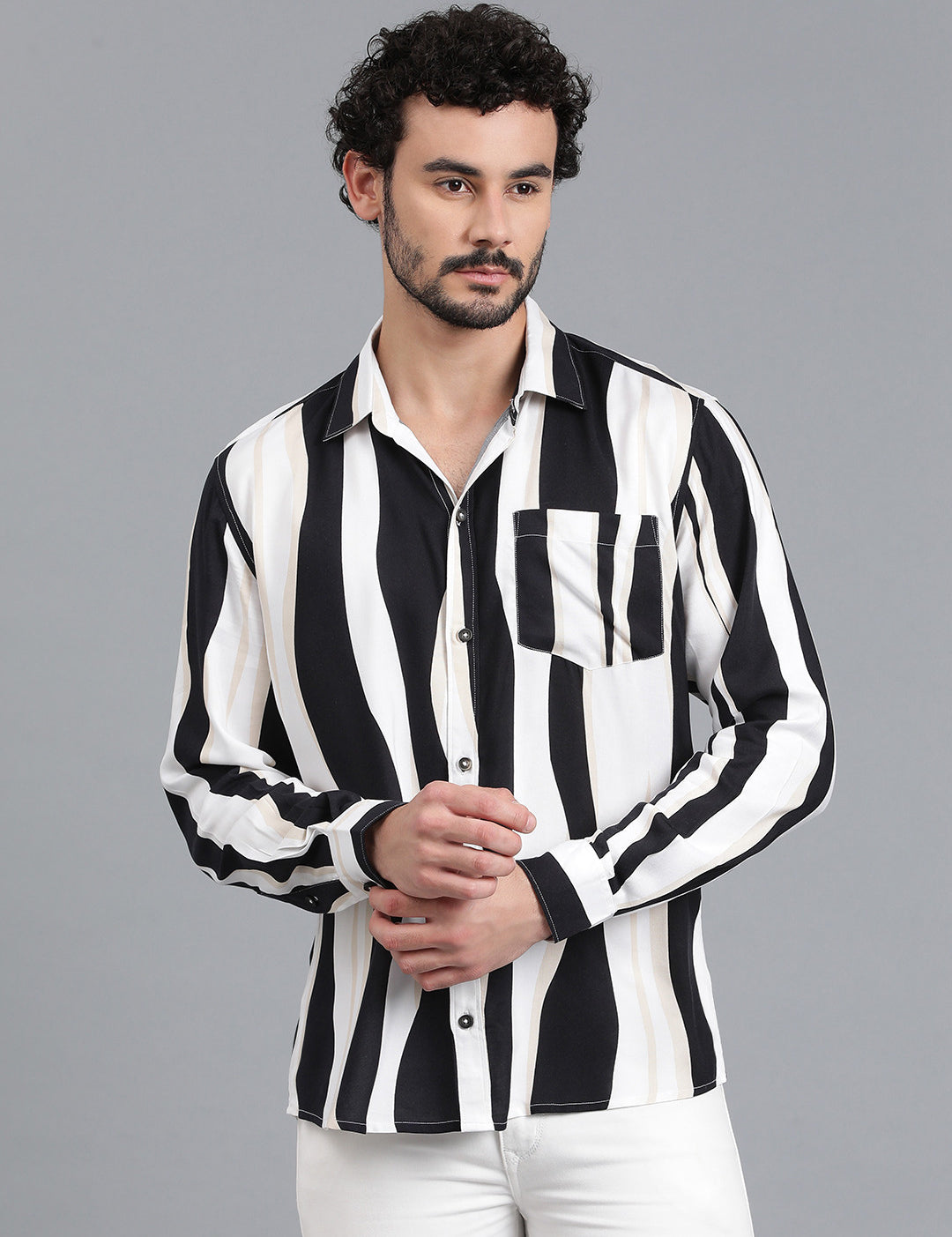 KOTTY Men Printed Casual Multicolor Shirt 