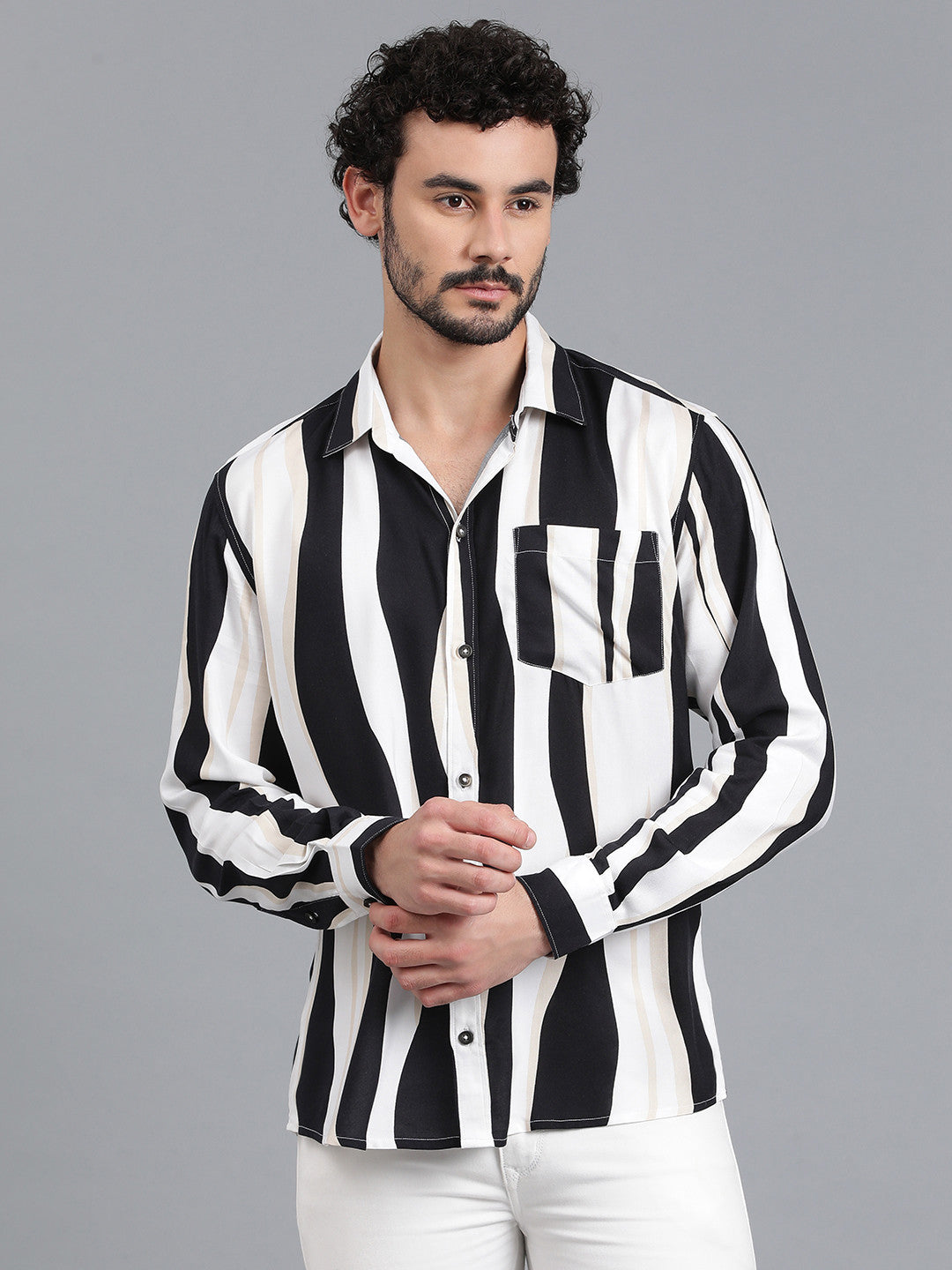 KOTTY Men Printed Casual Multicolor Shirt 