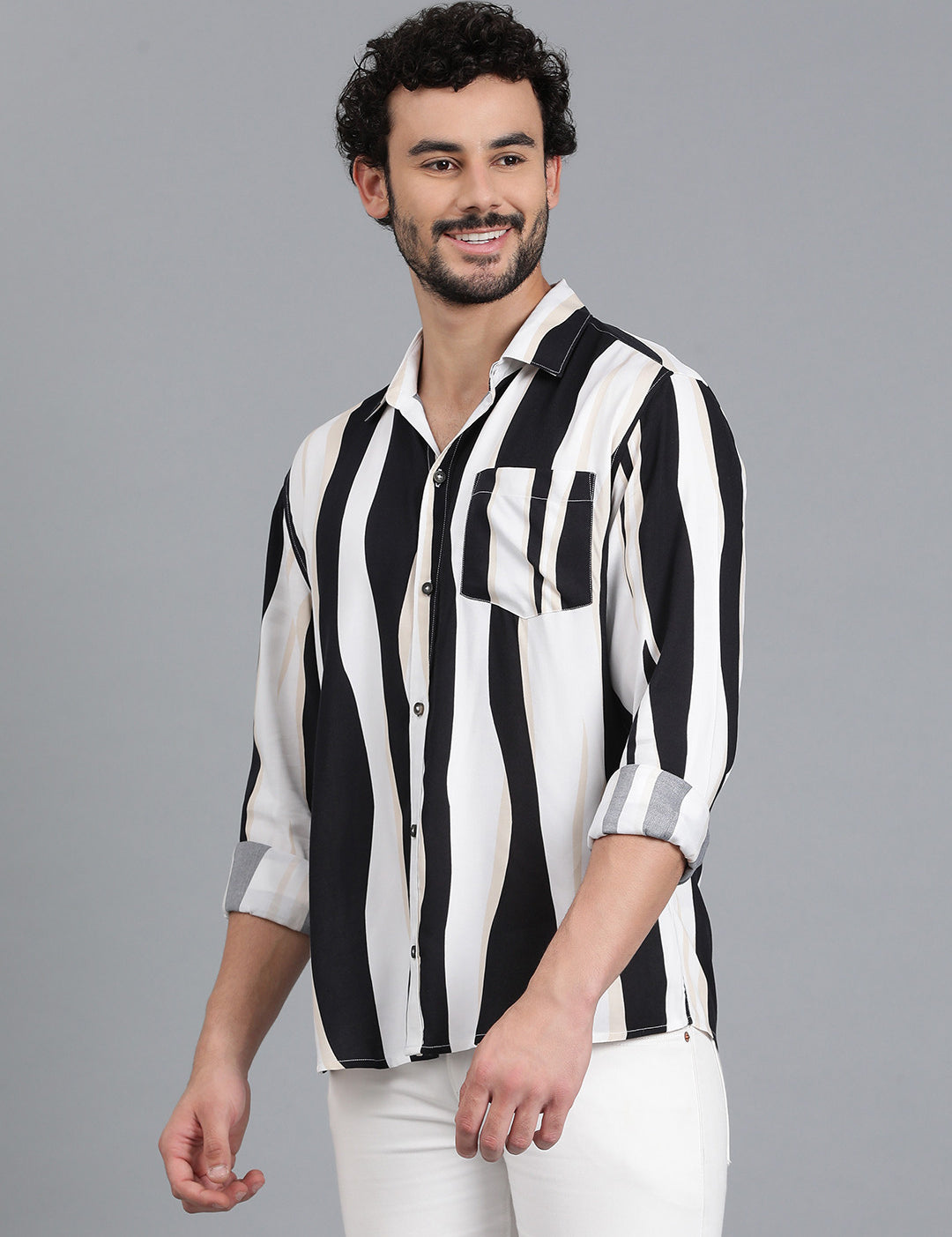 KOTTY Men Printed Casual Multicolor Shirt 