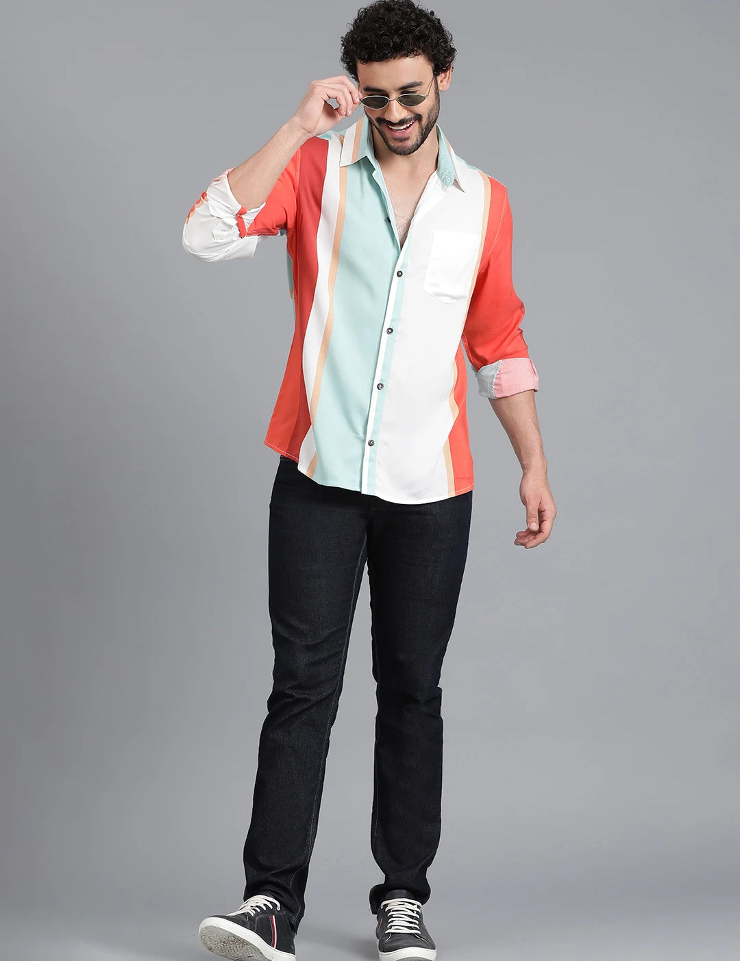 KOTTY Men Printed Casual Multicolor Shirt 