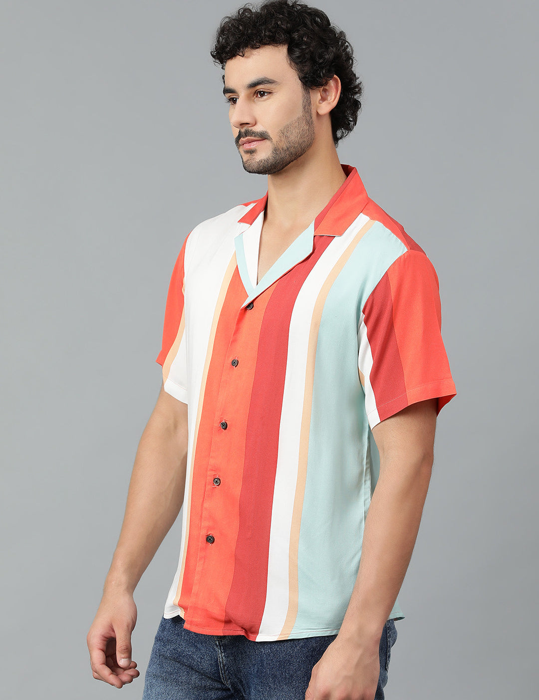 KOTTY Men Color Block Casual Multicolor Shirt 