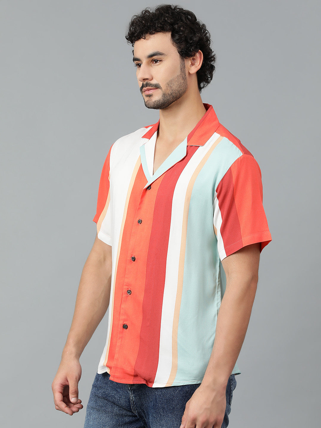 KOTTY Men Color Block Casual Multicolor Shirt 