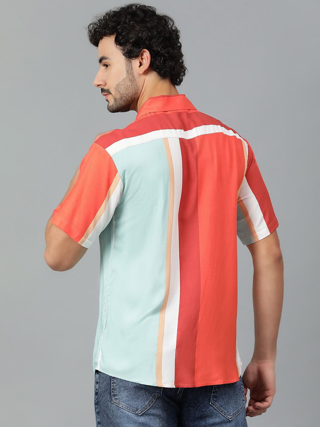 KOTTY Men Color Block Casual Multicolor Shirt 