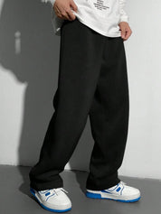 KOTTY Men‚Äôs Black Relaxed Fit Track Pants