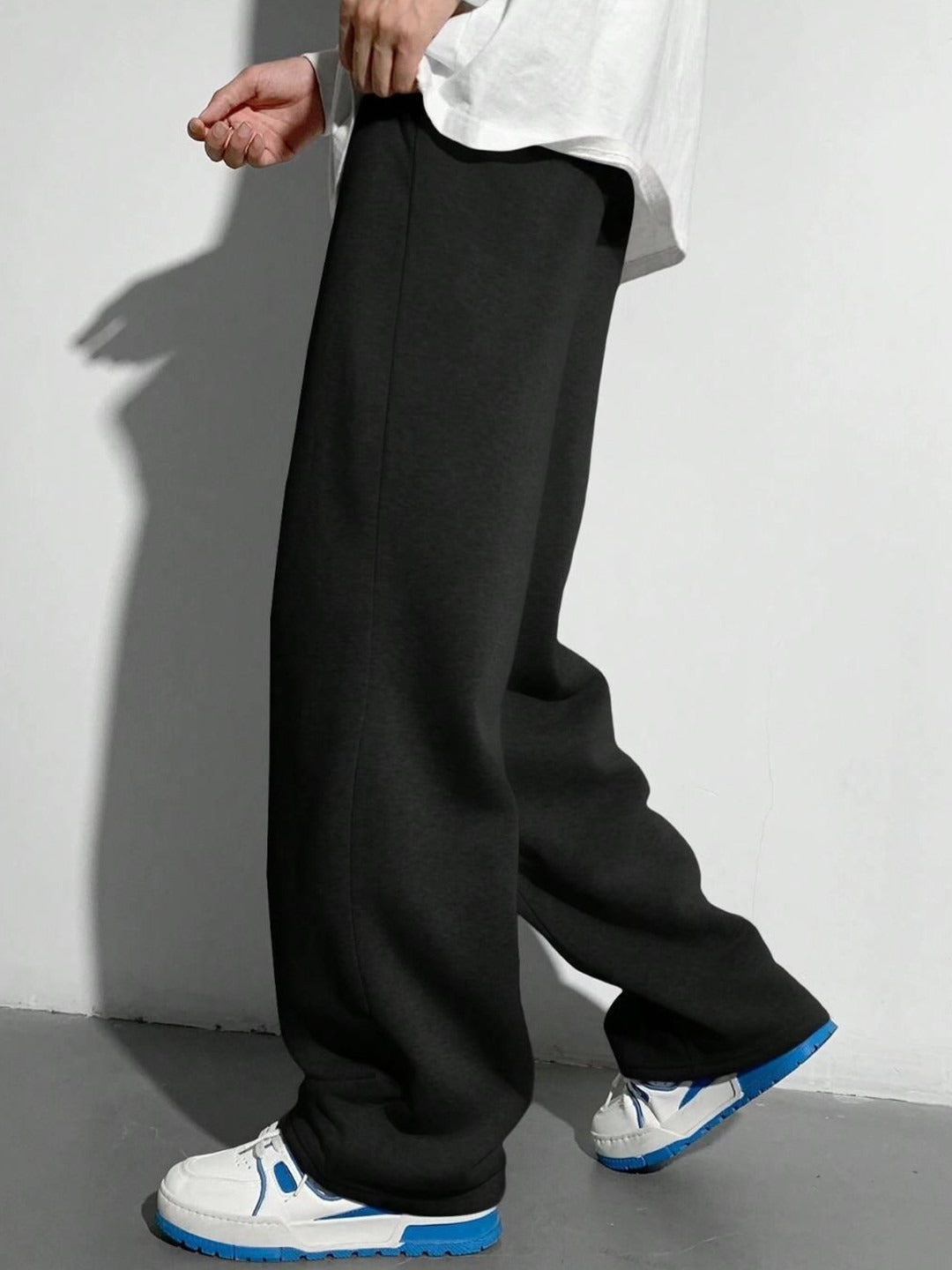 KOTTY Men‚Äôs Black Relaxed Fit Track Pants