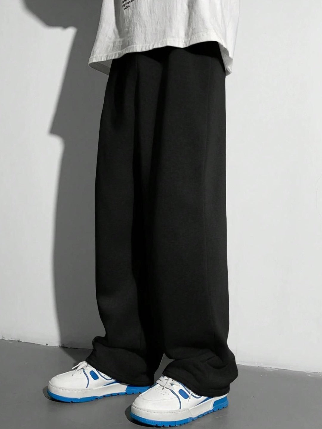 KOTTY Men‚Äôs Black Relaxed Fit Track Pants