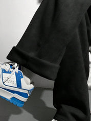 KOTTY Men‚Äôs Black Relaxed Fit Track Pants
